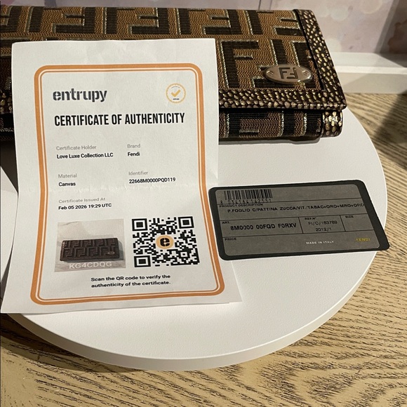 Fendi Zucca Brown with Gold Monogram bifold wallet. - Picture 14 of 14